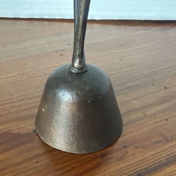 Tall Cat Metal Figurine 9.25” Tall On Metal Pedestal (NOT a bell) Modern Art - Picture 8 of 11